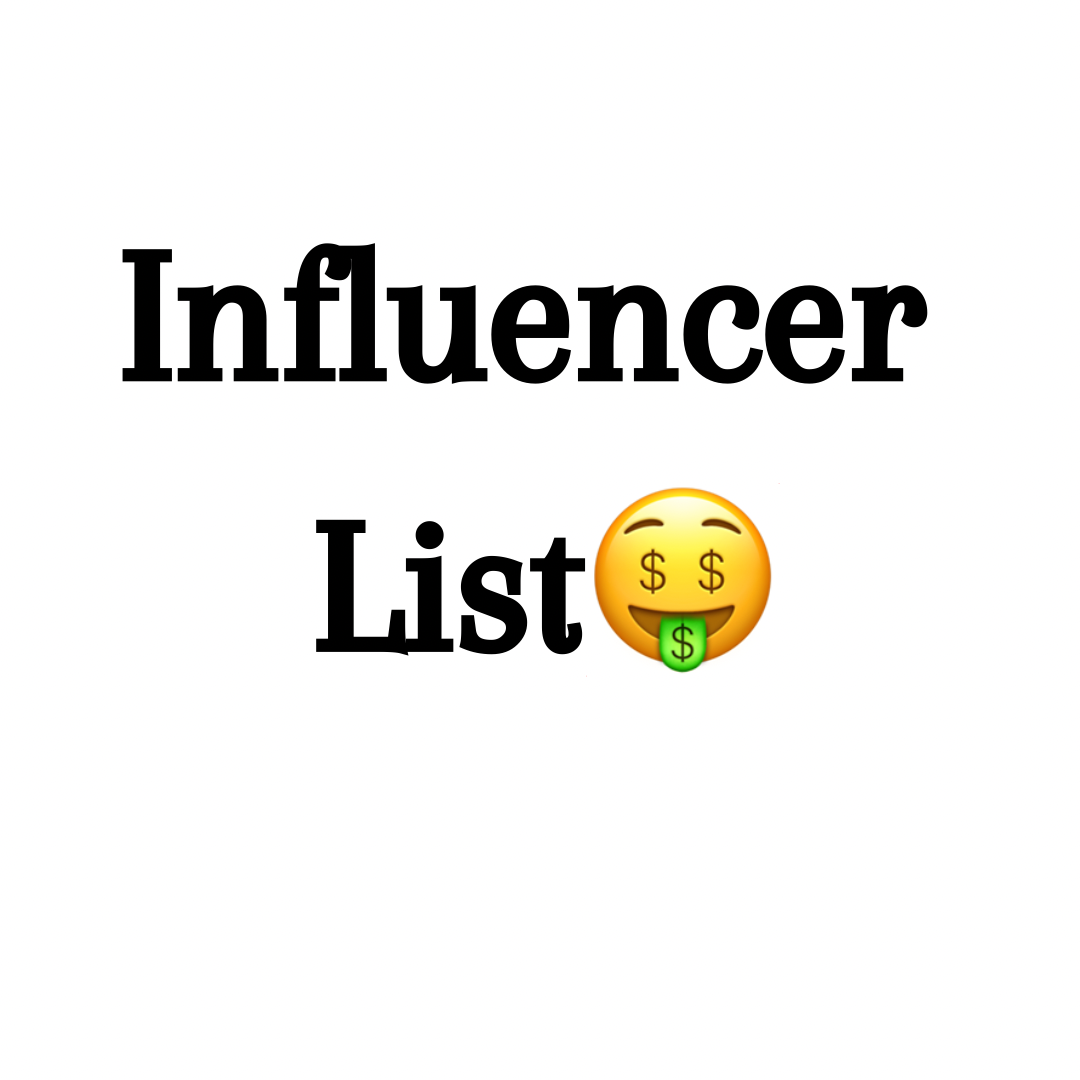 Influencer list